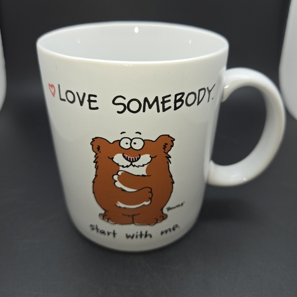 Hallmark Shoebox Greetings Love Somebody Start With Me Mug Vintage 1986 - Picture 1 of 7